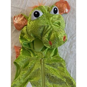 Spooky Night Green and White Dragon Costume Size 12 Months